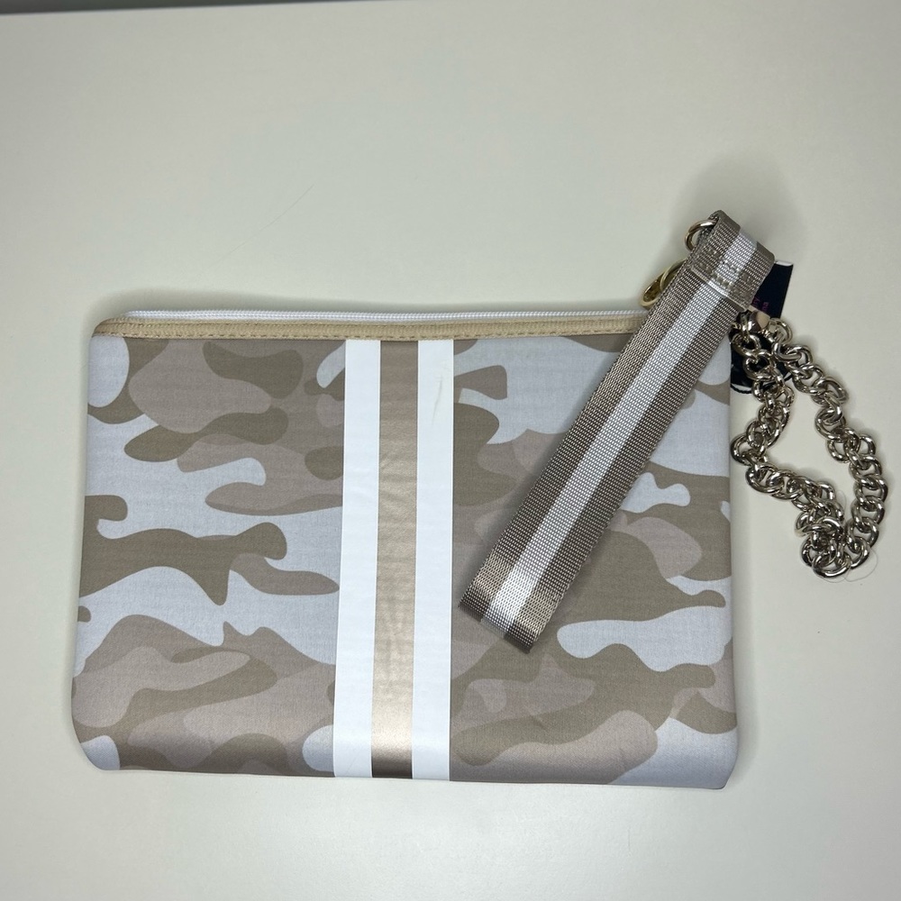 Haute Shore Camo Neoprene Oversized Wristlet